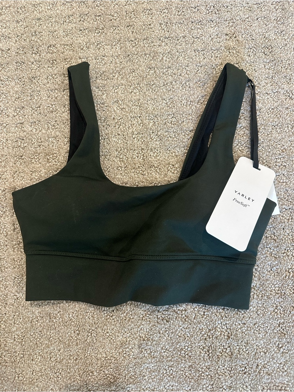 Varley Deep Olive Scoop Sports Bra